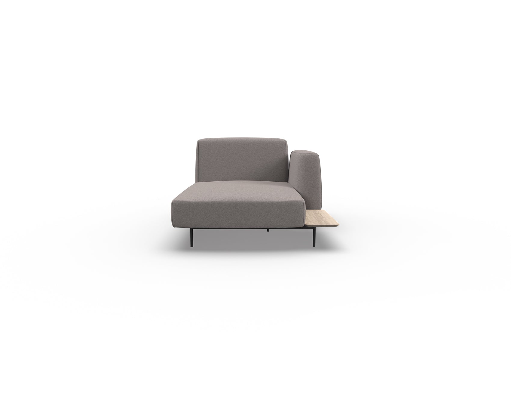 Noon Sofa Right Chaise with Shelf